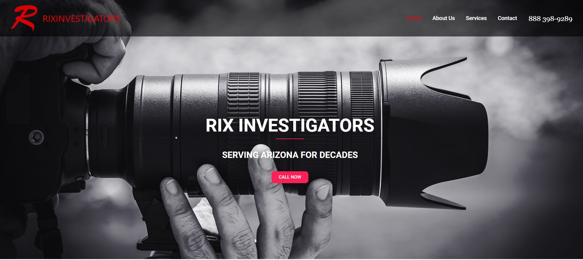 Rix Investigators landing page